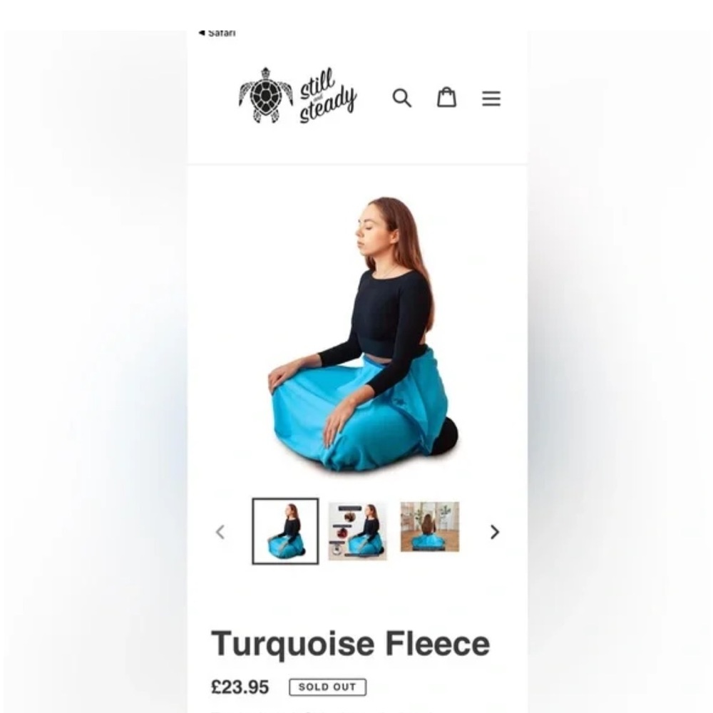 🆕Still and Steady Candy Fleece Meditation Yoga turquoise color
